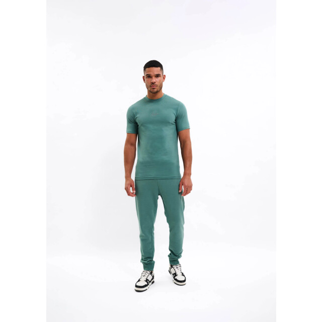 Malelions men striped signature t-shirt mm1-aw25-03 400 green 05011.369.0251 large