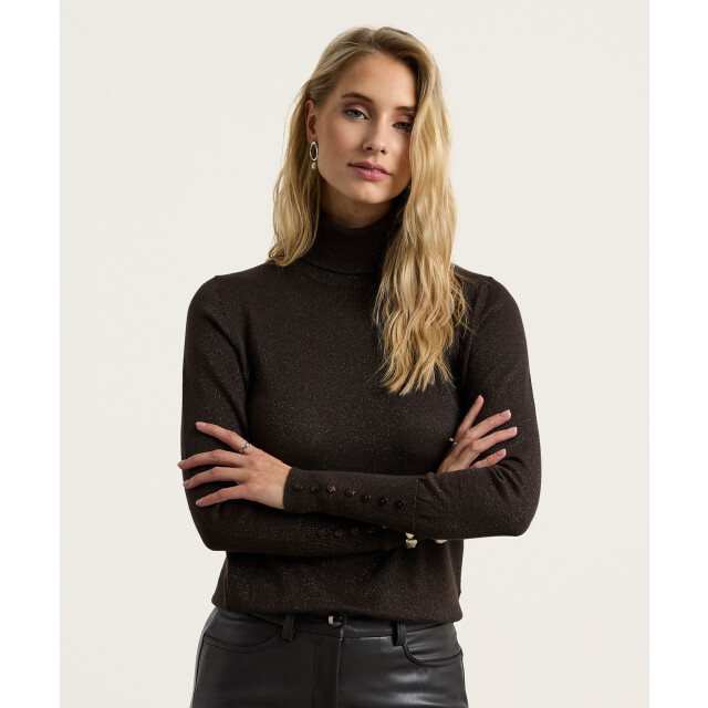 Emotions rollneck pullover is lurex 225105 908 choco 06712.840.0129 large