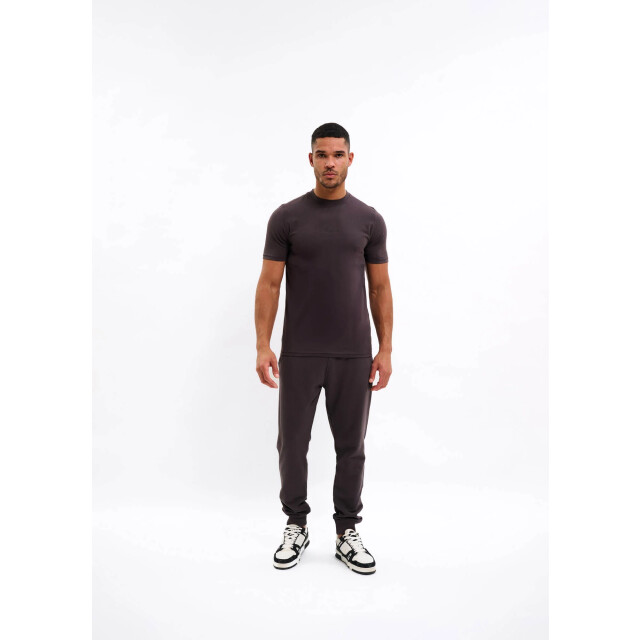 Malelions men striped signature t-shirt mm1-aw25-03 696 mulch brown 05011.840.0077 large