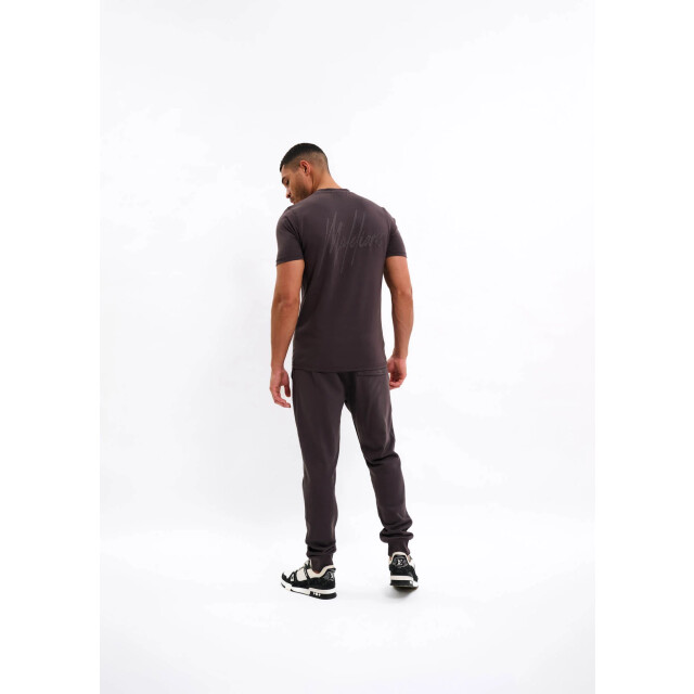 Malelions men striped signature t-shirt mm1-aw25-03 696 mulch brown 05011.840.0077 large