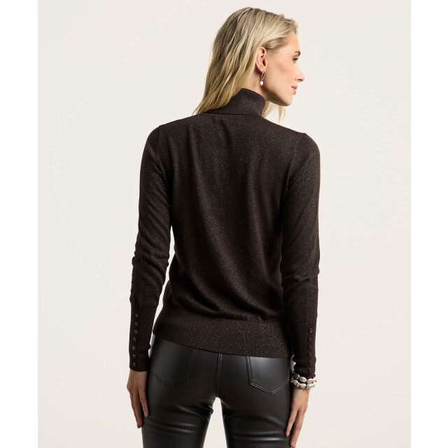 Emotions rollneck pullover is lurex 225105 908 choco 06712.840.0129 large
