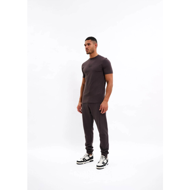 Malelions men striped signature t-shirt mm1-aw25-03 696 mulch brown 05011.840.0077 large