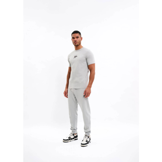Malelions men striped signature t-shirt mm1-aw25-03 691 ocean grey 05011.940.0104 large