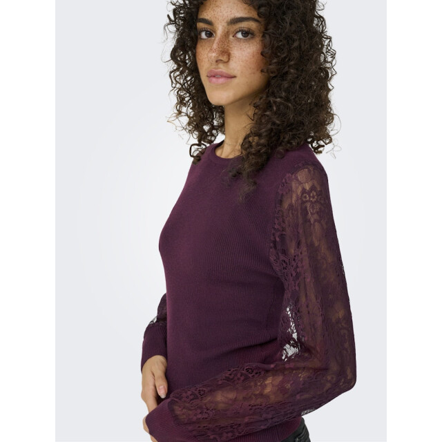 Only Onlperry life ls mix o-neck knt bordeaux 4219.47.0029 large