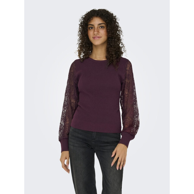 Only Onlperry life ls mix o-neck knt bordeaux 4219.47.0029 large