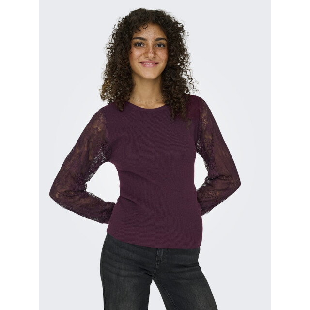 Only Onlperry life ls mix o-neck knt bordeaux 4219.47.0029 large
