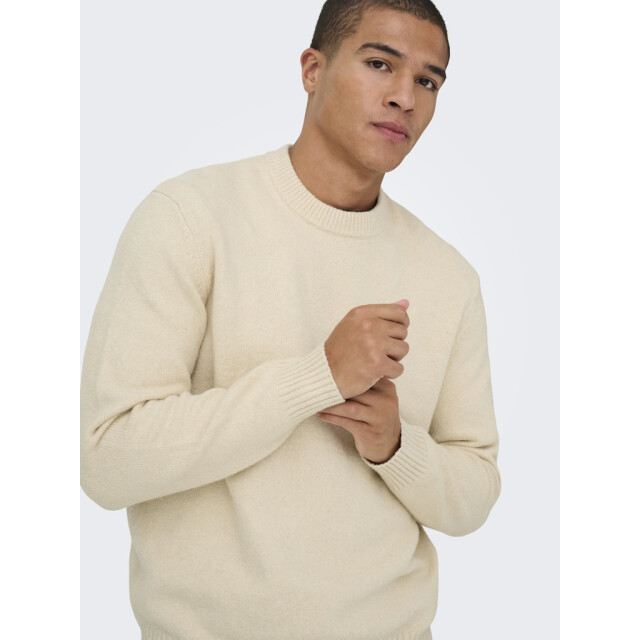 Only & Sons Onsjames rlx crew knit noos ecru 5219.03.0005 large