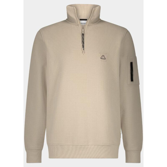 Bos Bright Blue Supply & co. half zip halvar halfzip sweat 25312ha73/190 pebble 196246 large