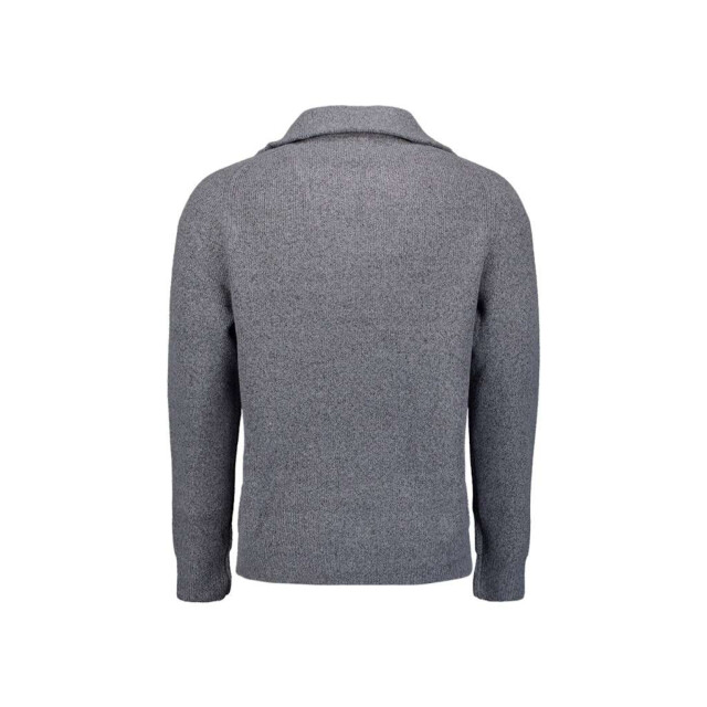 No Excess Pullover wing collar half zip soft washed blue 29210923-137 large