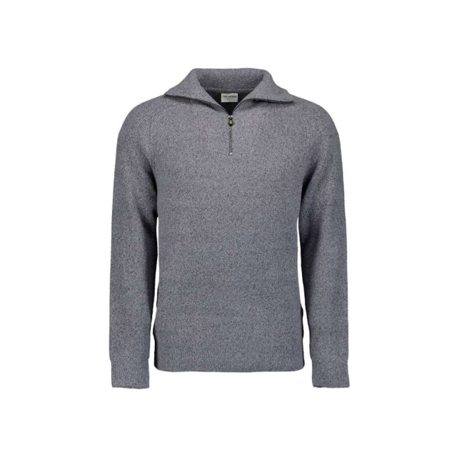 No Excess Pullover wing collar half zip soft washed blue 29210923-137 large