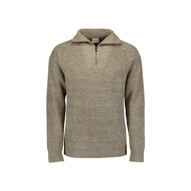 No Excess Pullover wing collar half zip soft sand 29210923-015 large