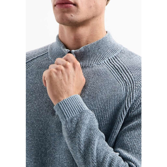 No Excess Pullover half zip 2 colored chenill dusty blue 29210967SN-138 large