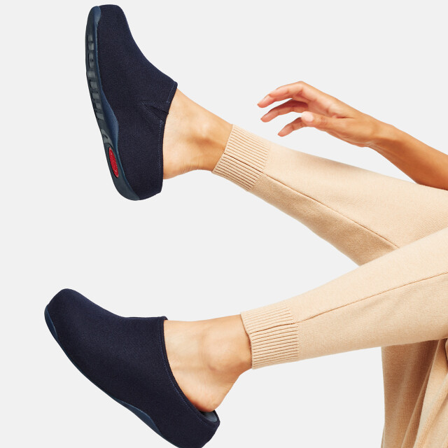 FitFlop Fitflop shuv | pantoffels | sloffen | donker | comfortabel | microwobbleboard-zool technologie EH5 large