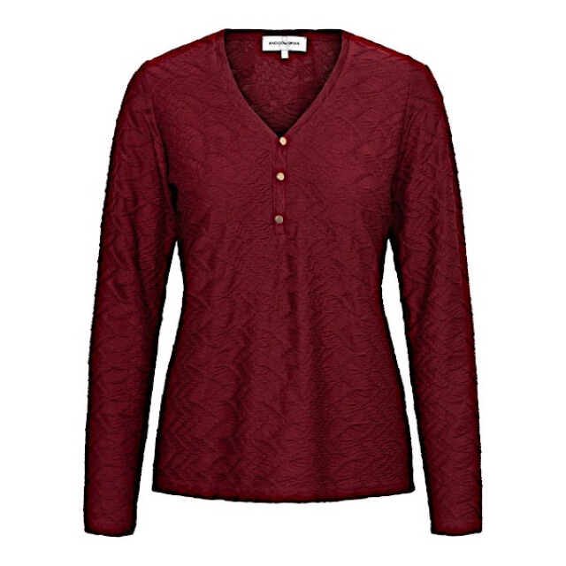 &Co Woman &co women top lonneke jaquard wine red Lonneke Jaquard - Wine Red large