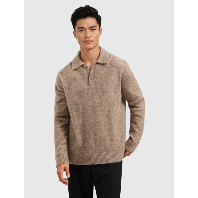 Pure Path Bouclé long knit polo 159839602 large