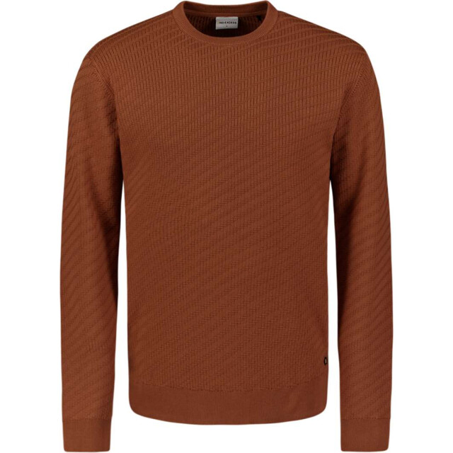No Excess Pullover crewneck jacquard solid terra 29230916-141 large