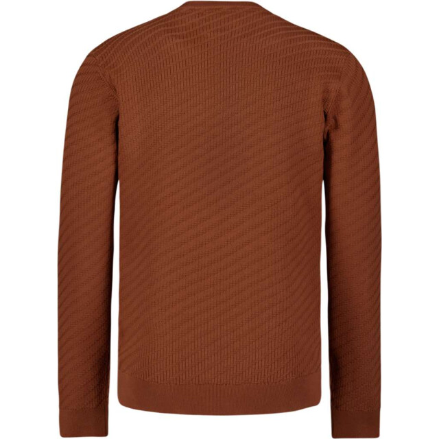 No Excess Pullover crewneck jacquard solid terra 29230916-141 large