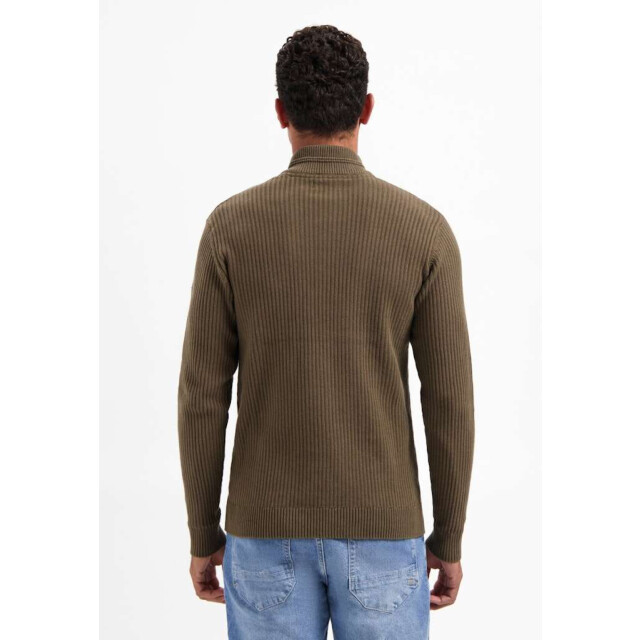 No Excess Pullover half zip rib variation taupe 29230932-044 large