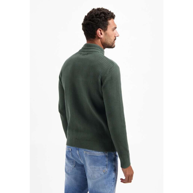 No Excess Pullover half zip rib variation dark green 29230932-052 large
