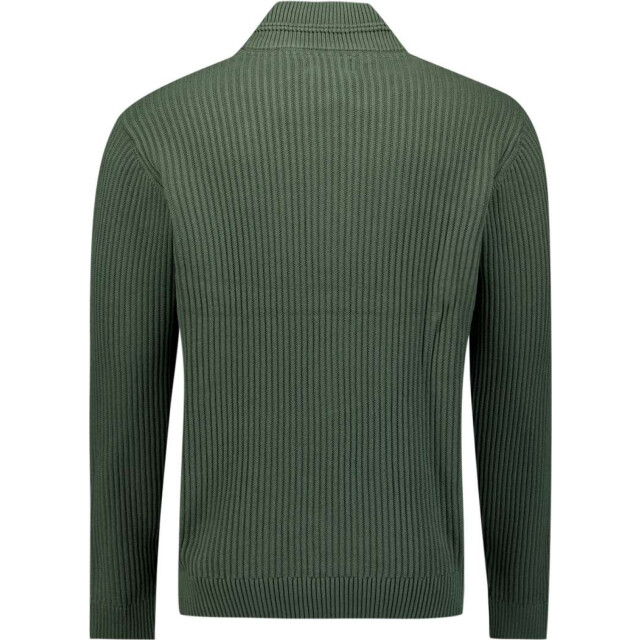 No Excess Pullover half zip rib variation dark green 29230932-052 large