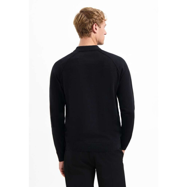 No Excess Pullover polo half zip solid black 29230962SN-020 large