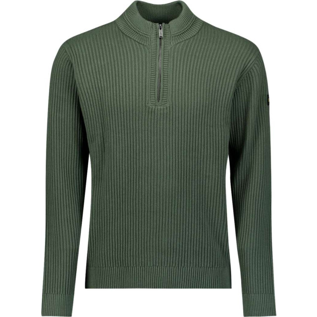 No Excess Pullover half zip rib variation dark green 29230932-052 large