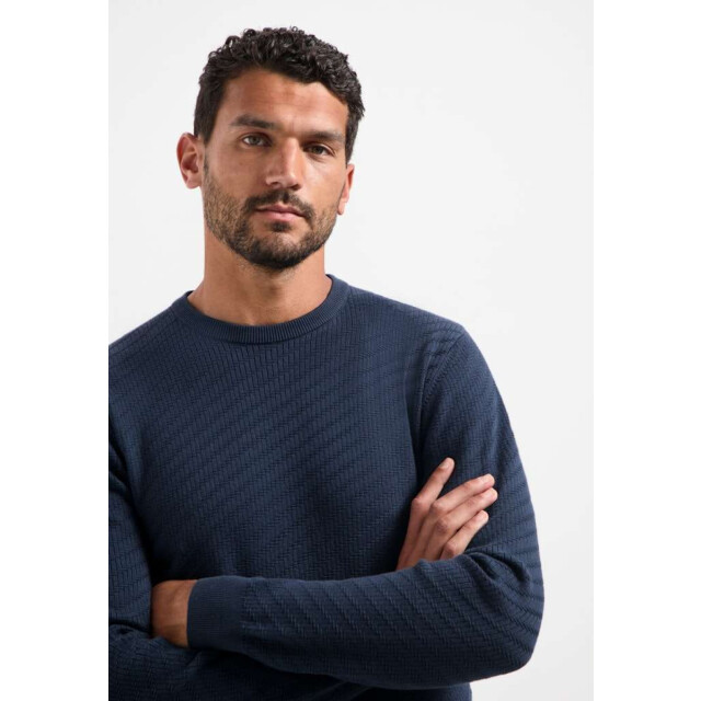 No Excess Pullover crewneck jacquard solid night 29230916-078 large