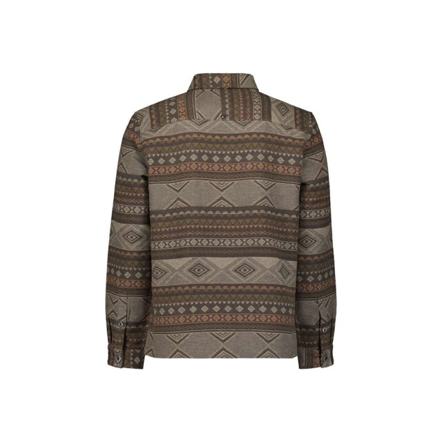 No Excess Overshirt buttons jacquard taupe 29530915-044 large