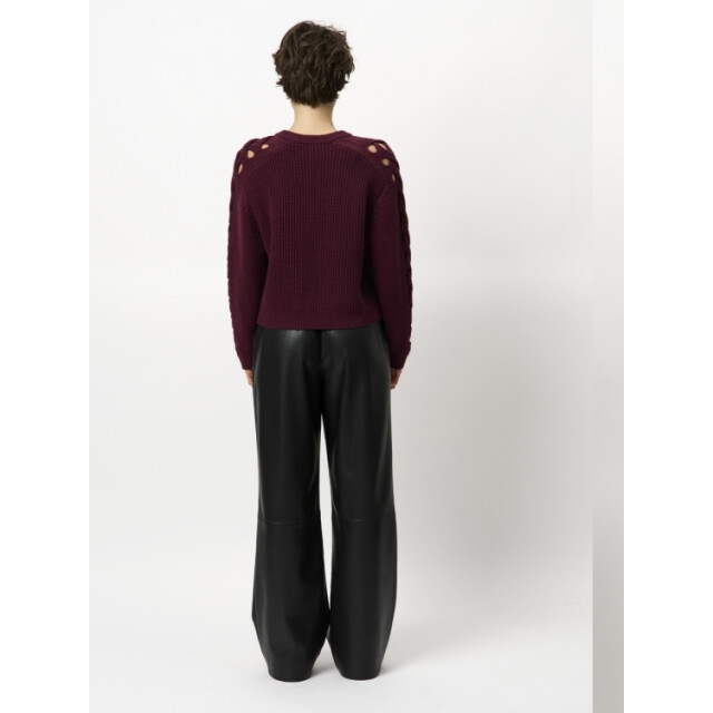 Dante 6 D6 palomo braided sweater D6 Palomo Braided Sweater/7470 Mulberry Red large Dante 6 D6 palomo braided sweater D6 Palomo Braided Sweater/7470 Mulberry Red large