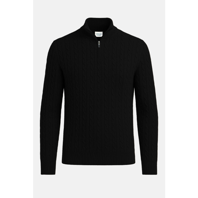 Vercate Half zip cashmere blend - VC-HZ-CMB-BLK large
