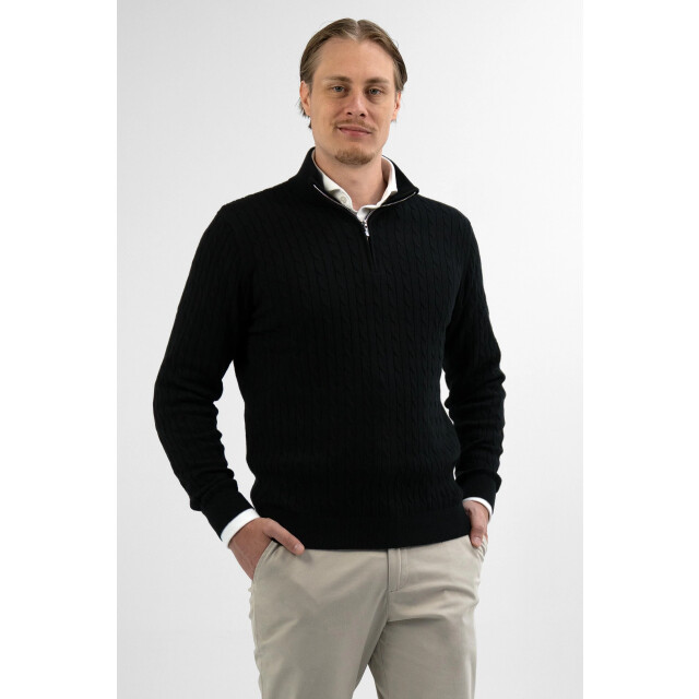 Vercate Half zip cashmere blend - VC-HZ-CMB-BLK large