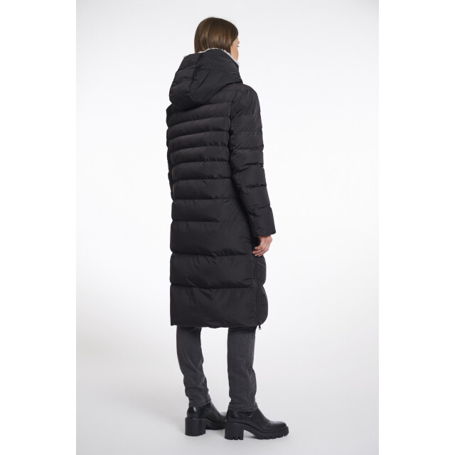Rino & Pelle Keilafur.7002511 long padded hooded coat with faux fur black stone Keilafur.7002511 Black stone large