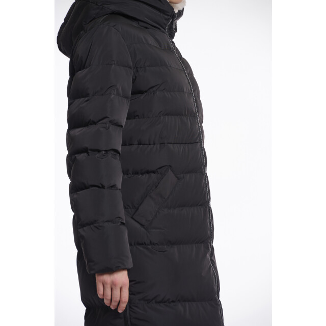 Rino & Pelle Keilafur.7002511 long padded hooded coat with faux fur black stone Keilafur.7002511 Black stone large