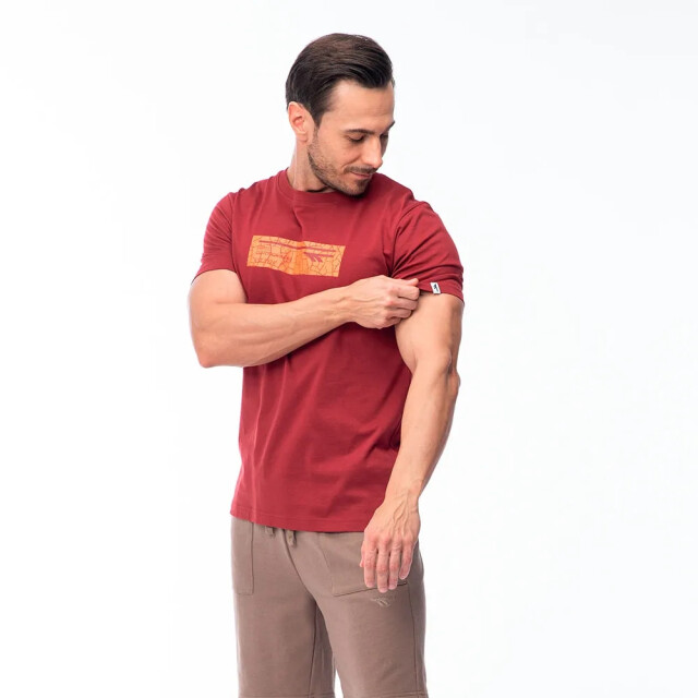 Hi-Tec Heren hamiloni t-shirt UTIG5604_merlot large