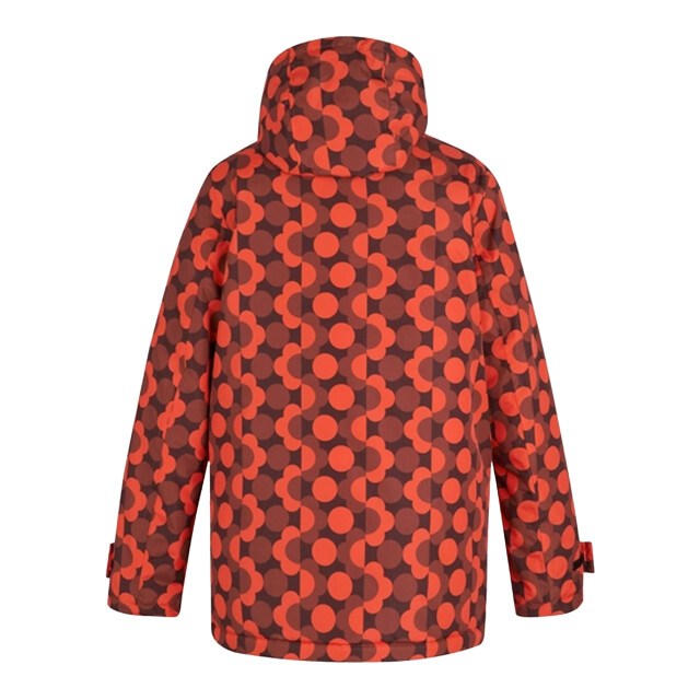 Regatta Dames orla kiely bloemen waterdichte jas halflang UTRG12341_redburnthenna large