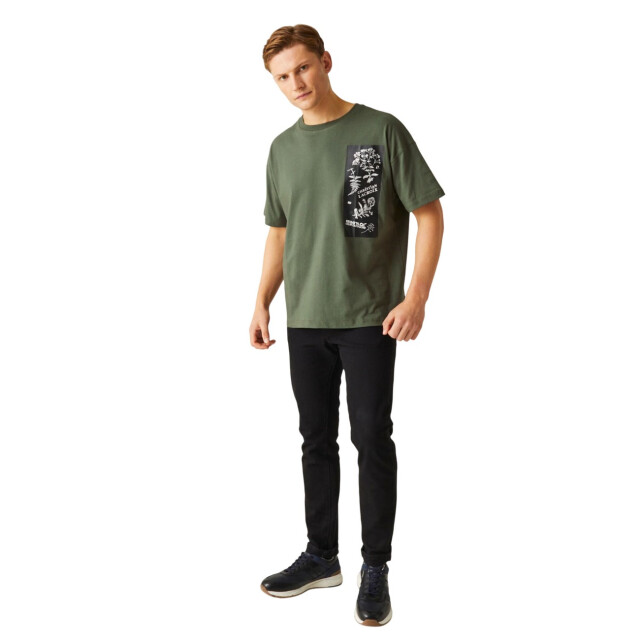 Regatta Heren christian lacroix aramon katoenen t-shirt UTRG8809_darkkhaki large