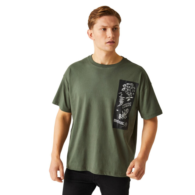 Regatta Heren christian lacroix aramon katoenen t-shirt UTRG8809_darkkhaki large