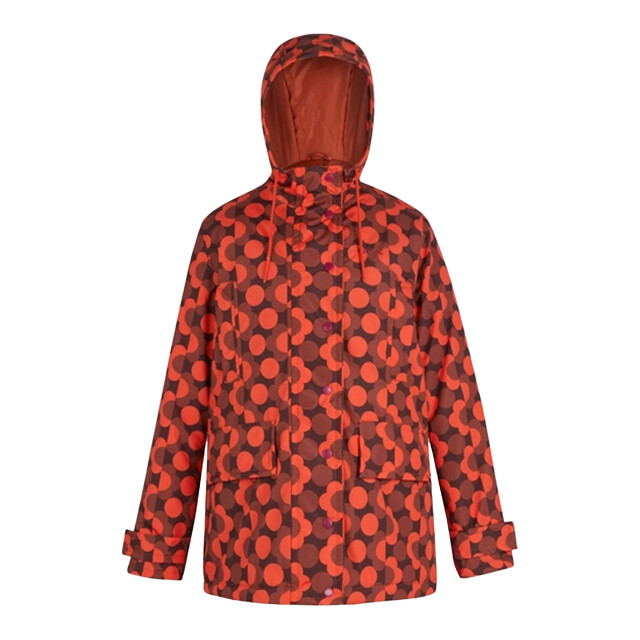 Regatta Dames orla kiely bloemen waterdichte jas halflang UTRG12341_redburnthenna large