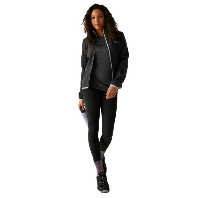 Regatta Dames newhill full zip fleecejack UTRG12326_blackoystermushroom large Regatta Dames newhill full zip fleecejack UTRG12326_blackoystermushroom large