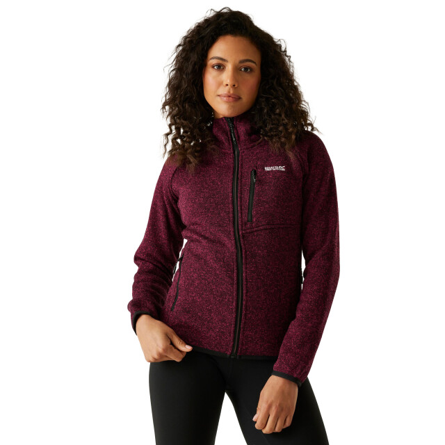 Regatta Dames newhill fleecejas met capuchon UTRG12331_darkpimento large Regatta Dames newhill fleecejas met capuchon UTRG12331_darkpimento large