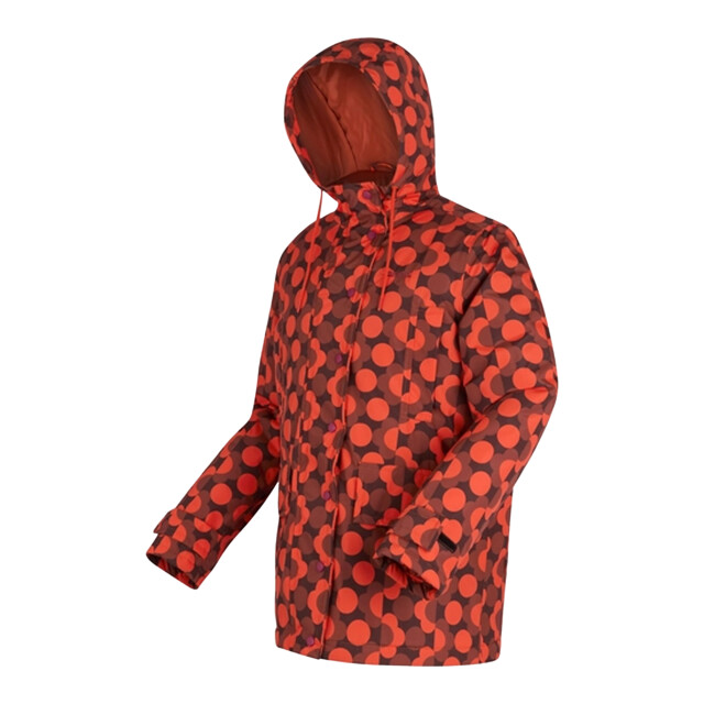 Regatta Dames orla kiely bloemen waterdichte jas halflang UTRG12341_redburnthenna large