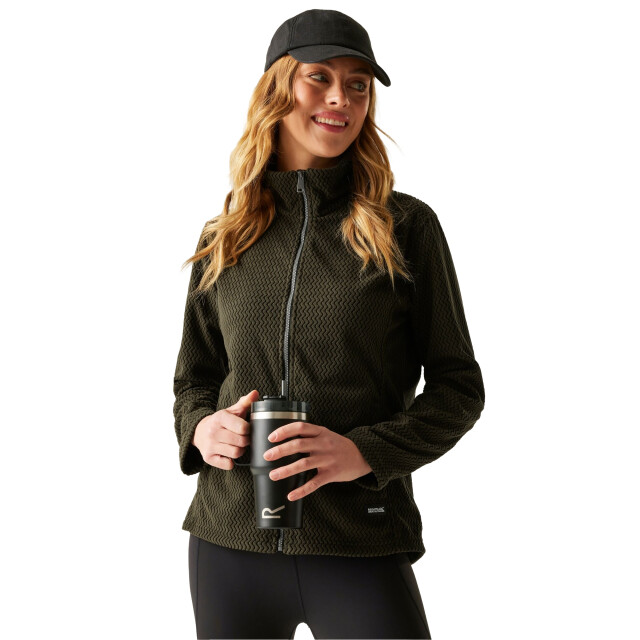 Regatta Dames heidy full zip fleece UTRG12315_darkkhaki large