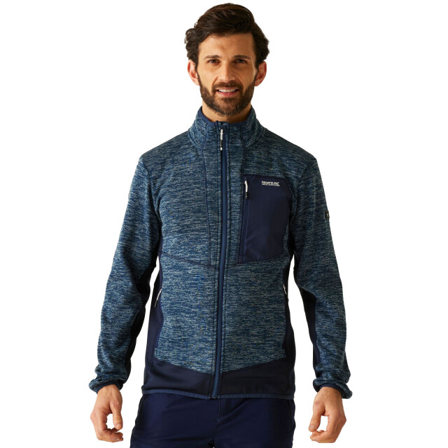 Regatta Heren baslinn fleece jas UTRG12287_moonlightdenimnavymarl large
