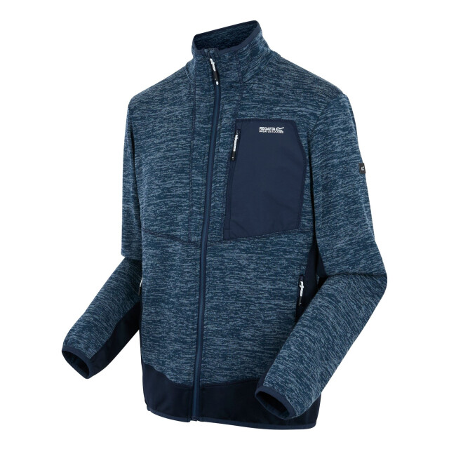 Regatta Heren baslinn fleece jas UTRG12287_moonlightdenimnavymarl large