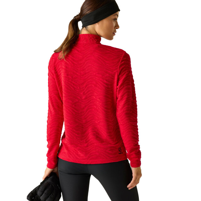 Dare2b Dames glamourize iii quilted quarter zip midlayer UTRG12284_truered large