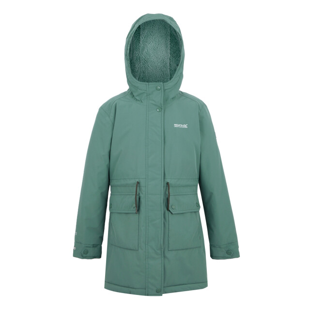 Regatta Valenta waterdichte jas voor kinderen/kinderen UTRG12224_greenhaze large