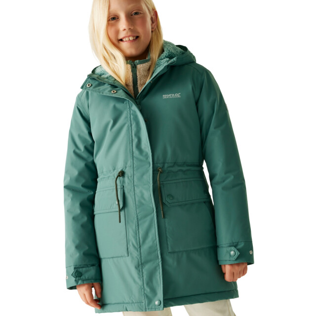 Regatta Valenta waterdichte jas voor kinderen/kinderen UTRG12224_greenhaze large