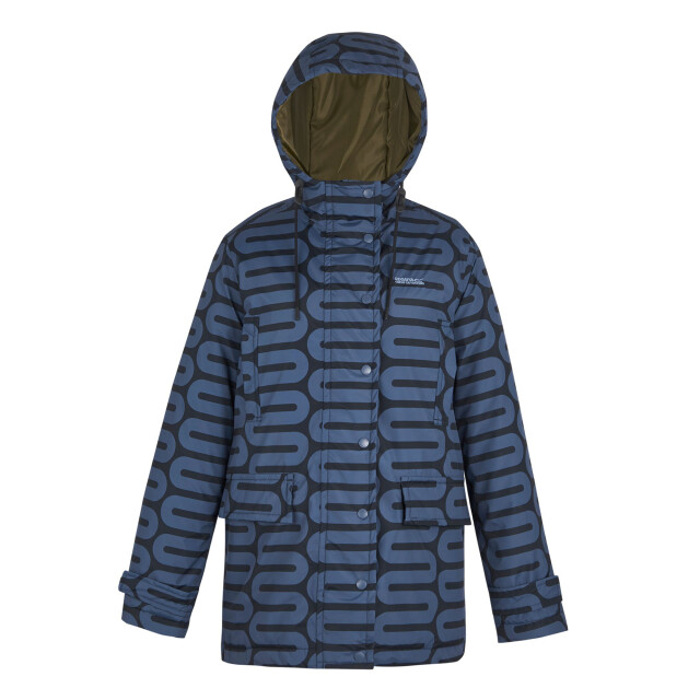 Regatta Dames orla kiely wiggle waterdichte jas halflang UTRG12167_darkolive large