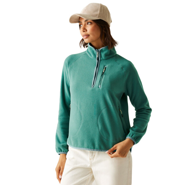 Regatta Dames frankie quarter zip fleece top UTRG12146_sprucegreen large