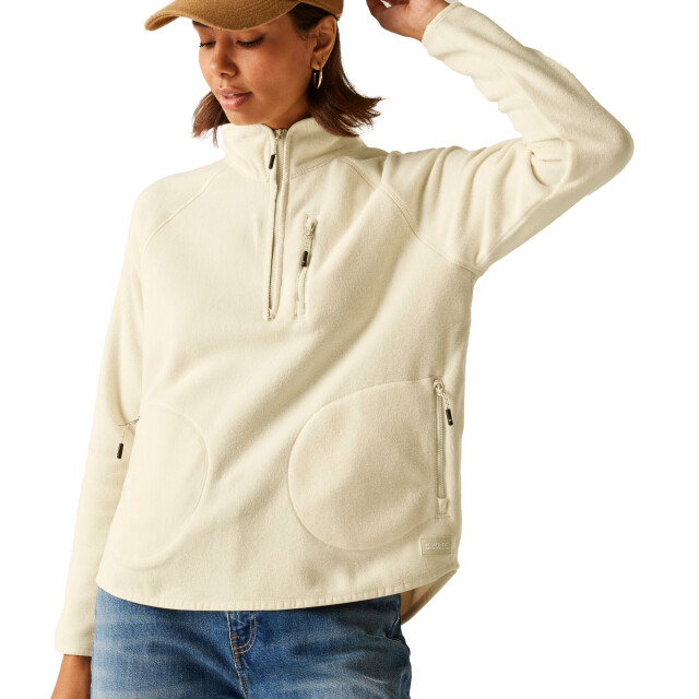 Regatta Dames frankie quarter zip fleece top UTRG12146_lightvanilla large